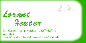 lorant heuter business card